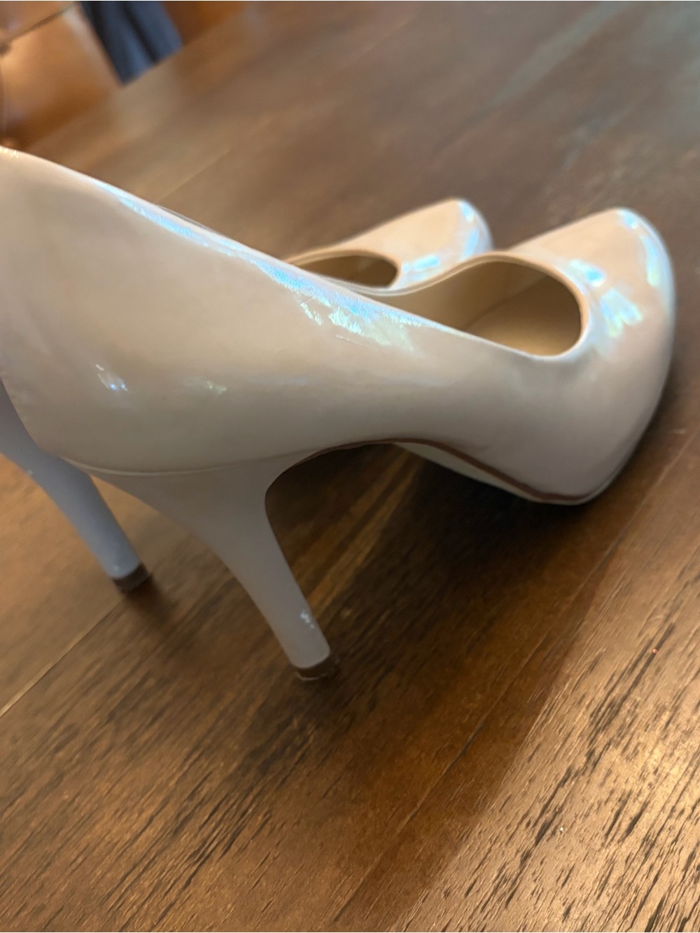 Xappeal Cream Patent Leather High Heels